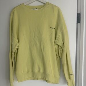 Zara Light Yellow Crewneck Sweater